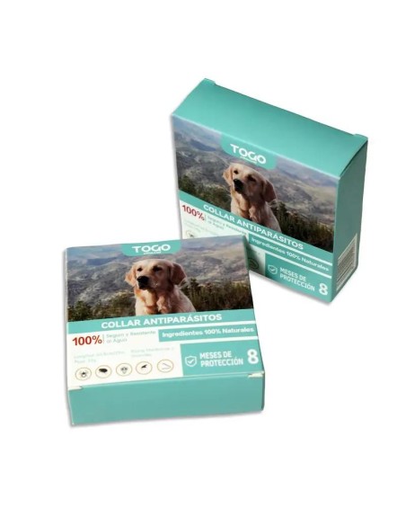 Togo Collar Antiparasitario Repelente Para Perros Todos los Tamaños - Blanco