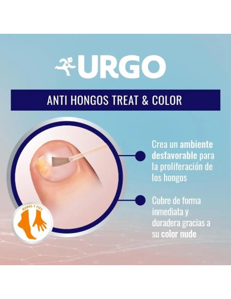 Urgo - Anti-hongos Treat & Color Filmogel - Frasco 4 ml