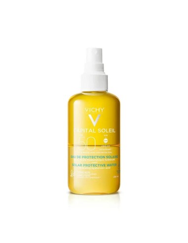 Vichy Capital Soleil Agua Solar Protectora SPF 50 Hidratante, 200 ml