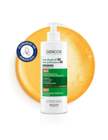 Vichy Dercos Champú Acondicionador Anticaspa Ds 2 En 1, 390 ml