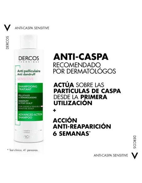 Vichy Dercos Technique Champú Anticaspa Cuero Cabelludo Sensible 200 ml