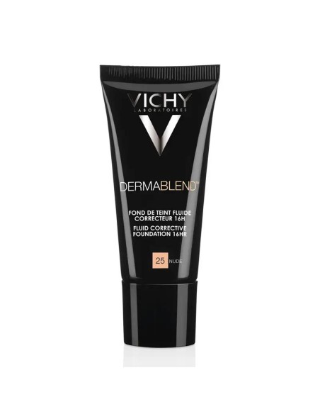 Vichy Dermablend Fondo de Maquillaje Fluido Corrector Alta Cobertura 16H 30 ml Tono 25 Nude