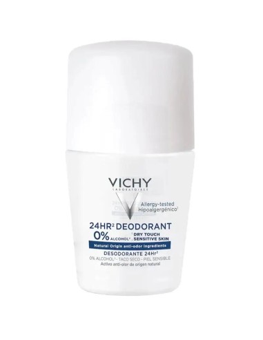 Vichy Desodorante 24H Tacto Seco Roll-On 0% Alcohol 50 ml