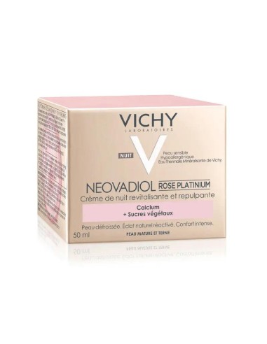 Vichy Neovadiol Rose Platinium Crema de Noche Pieles Sensibles, 50 ml