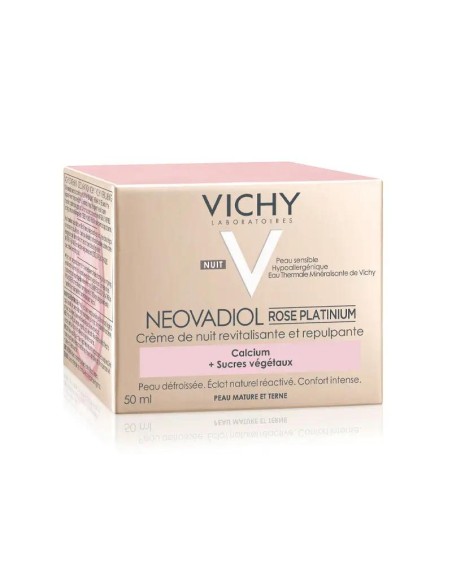 Vichy Neovadiol Rose Platinium Crema de Noche Pieles Sensibles, 50 ml
