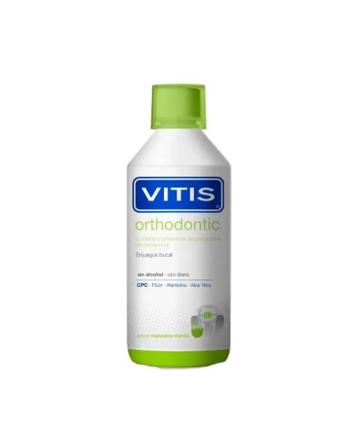 VITIS Orthodontic Colutorio Sabor Manzana Menta 1000 ml