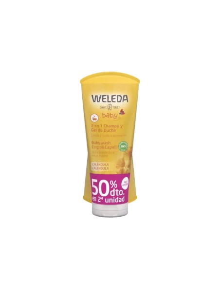 Weleda Baby 2 En 1 Champú Y Gel De Ducha Caléndula, 2 x 200 ml