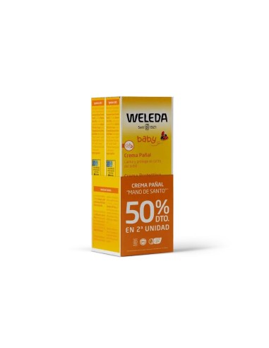 Weleda Crema Pañal Caléndula, Duplo 50% Dto 2ª Unidad, 2 x 75 ml