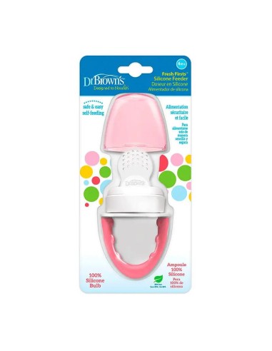 Dr.Brown's Alimentador Antiahogo de Silicona Rosa 4M