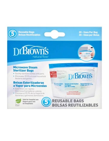 Dr.Brown's Bolsas Para Esterilización En Microondas, 5 unidades