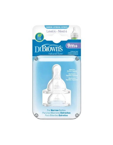 Dr.Brown´s Tetina Options+ Nivel 4 Estandar, 2 unidades