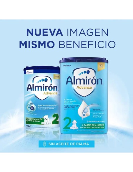 Almirón Advance 2, Leche de Continuación en Polvo para Bebé, a partir de 6 Meses, 800g