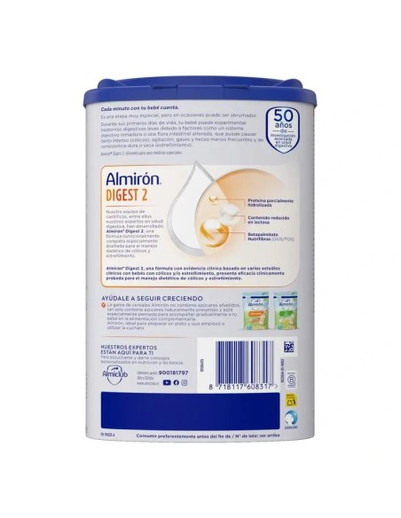 Almirón Advance Digest 2 Leche Fórmula En Polvo, Desde Los 6 Meses, color Único, 800 g