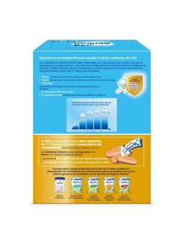 Almirón, Galletas para Bebé Sin Gluten, a partir de 4 Meses, 250g