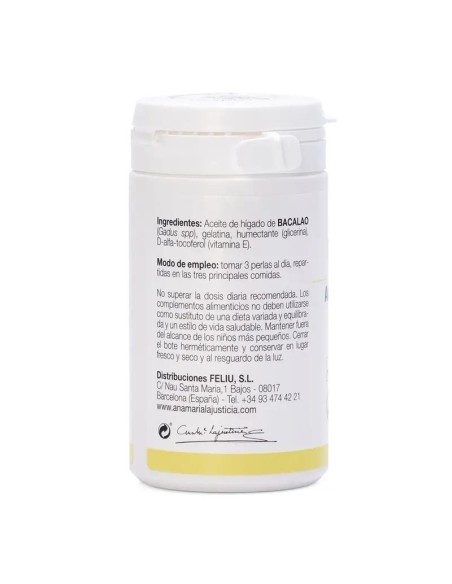Ana María Lajusticia Aceite De Higado De Bacalao, 90 perlas