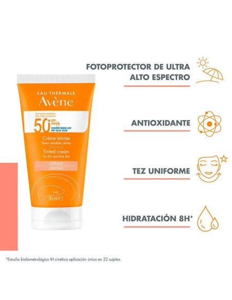Avene Crema Solar Pieles Sensibles SPF 50+ Color 50 ml