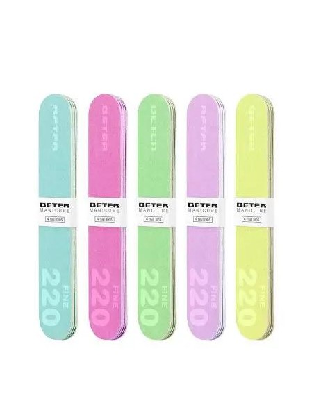 Beter Pack 4X Limas De Uñas, Fibra De Vidrio  180/220 Grit