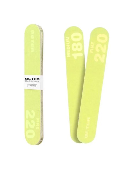 Beter Pack 4X Limas De Uñas, Fibra De Vidrio  180/220 Grit