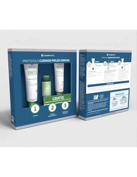 Biretix Protocolo Cuidado Pieles Grasas Pack Dermatológico. 2 Minitallas Regalo