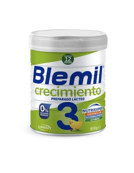 Blemil Plus 3 Crecimiento 0% Azúcar Añadido, 800 gr