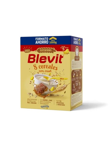 Blevit Alimentación Infantil Superfibra 8 Cereales Y Miel, 1000 grs
