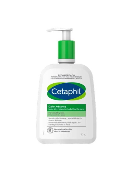 Cetaphil Loción Ultra Hidratante Daily Advance Para Pieles Sensibles y Secas, 473 ml