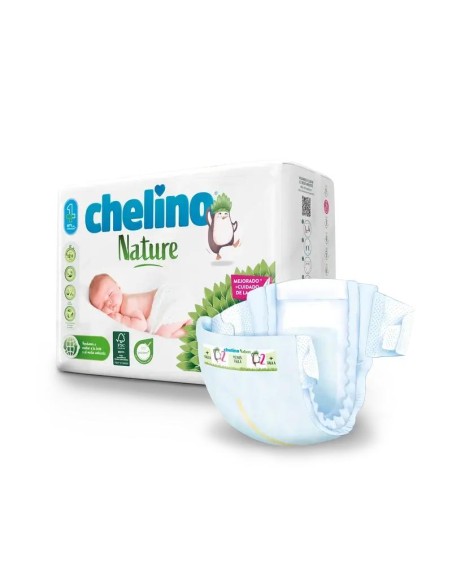 Chelino Nature Pañal Talla 2 (3-6 Kg), 28 unidades