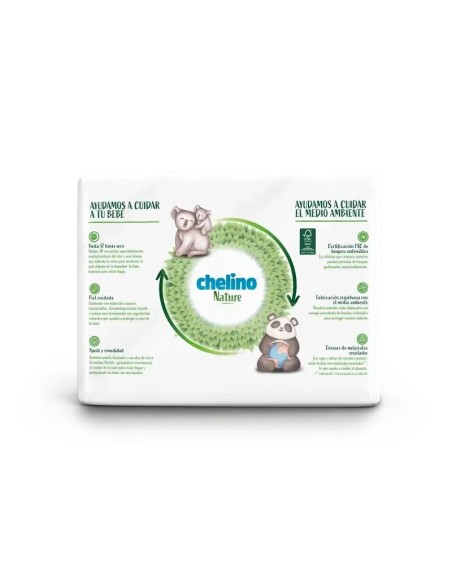 Chelino Nature Pañal Talla 4 (9-15 Kg), 34 unidades