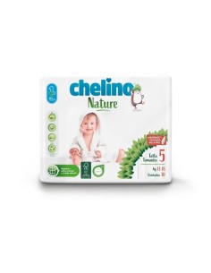 Chelino Nature Pañal Talla 5 (13-18 Kg), 30 unidades
