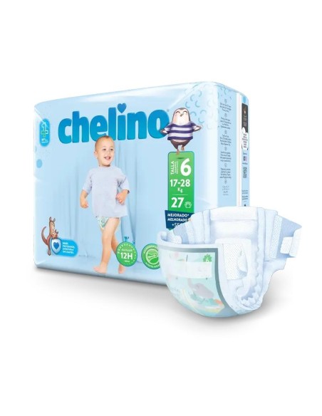 Chelino Pañal Talla 6 (17-28 Kg), 27 unidades