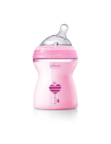 Chicco Biberon natural feeling Rosa  250 ml +2 Meses