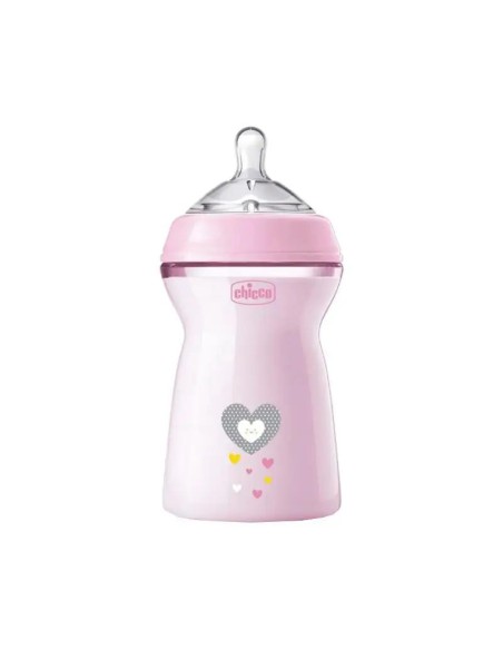 Chicco Biberon Natural Feeling Rosa 330 ml +6 Meses