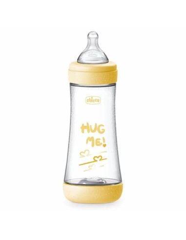 Chicco Biberón Perfect5 +4 Meses 300 Ml Silicona Amarillo Neutro, 1 unidad