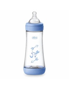 Chicco Biberón Perfect5 +4 Meses 300 Ml Silicona Azul, 1 unidad