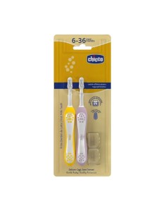 Chicco Bipack Cepillo De Dientes Lila&Mustard 6-36M, 2 uds 2