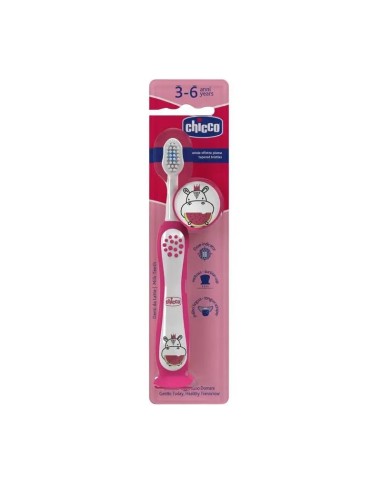 Chicco Cepillo De Dientes Infantil Hippo 3-6Y, 1 ud