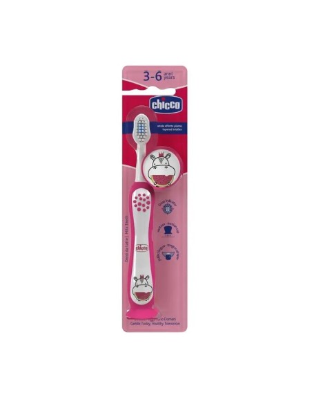 Chicco Cepillo De Dientes Infantil Hippo 3-6Y, 1 ud