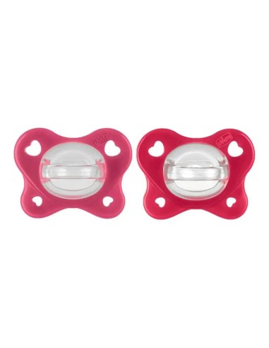 Chicco Chupete Physioforma Dual Soft Silicona Rosa 16-36 Meses, 2 unidades
