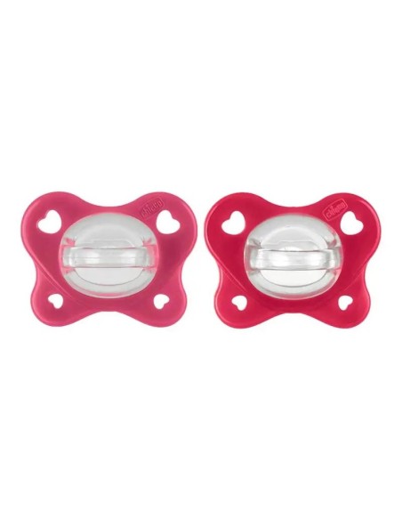 Chicco Chupete Physioforma Dual Soft Silicona Rosa 16-36 Meses, 2 unidades