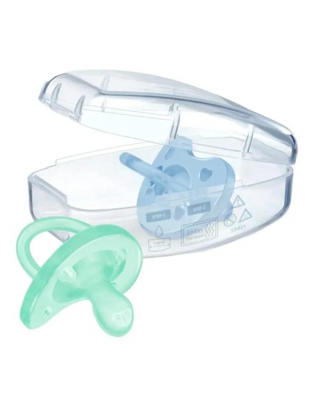 Chicco Chupete Physioforma Soft Azul 2-6 Meses, 2 unidades