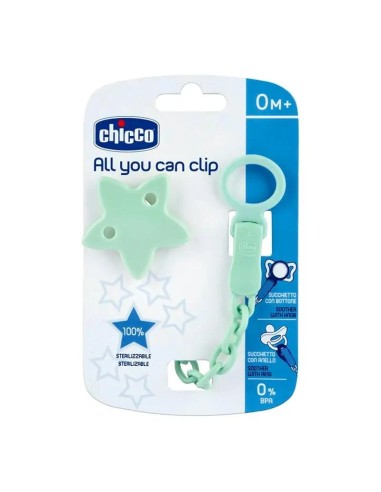 Chicco Clip Chupete Estrella, 1 unidades