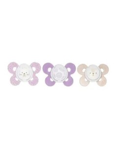 Chicco pack 2 chupetes silicona physio comfort niña 6-16 meses