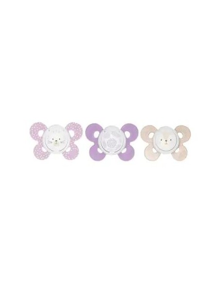 Chicco pack 2 chupetes silicona physio comfort niña 6-16 meses