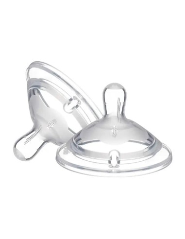 Chicco Pack 2 Tetinas Natural Feeling Silicona Flujo Rápido +6 Meses