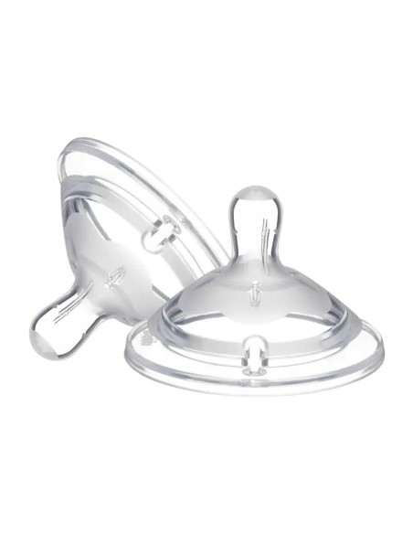 Chicco Pack 2 Tetinas Natural Feeling Silicona Flujo Rápido +6 Meses