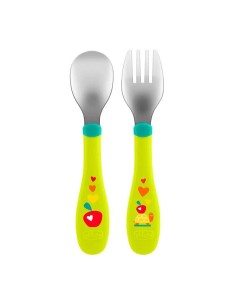 Chicco Set Cubiertos Inoxidables +18 Meses 2