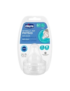 Chicco Tetina Physio Flujo Papilla 6M+ 2 unidades 2