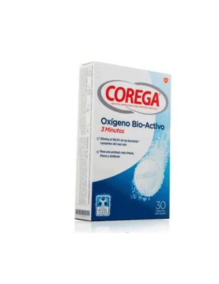 Corega Accion Total Limpieza para Protesis, 30 tabletas
