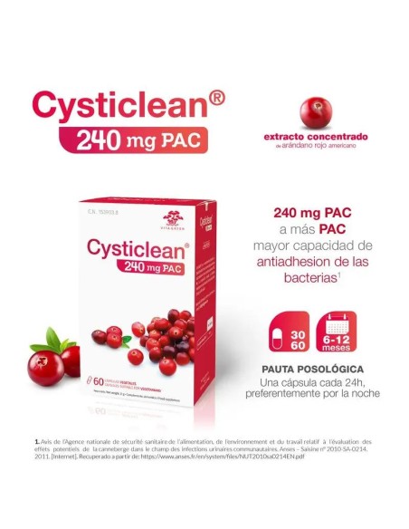 Cysticlean 240 Mg Pac, 30 sobres