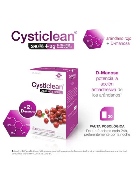 Cysticlean D-Manosa 240 Mg Pac, 30 sobres